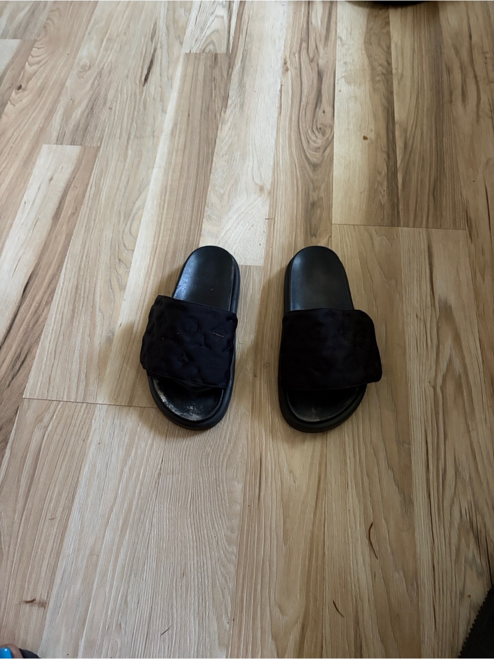 Men's Black Slide Sandals - Minimal Slip-On Comfort